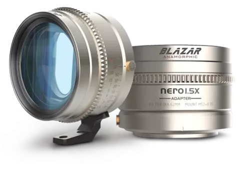 Blazar NERO 1.5X Anamorphic Adapter Blue Flare