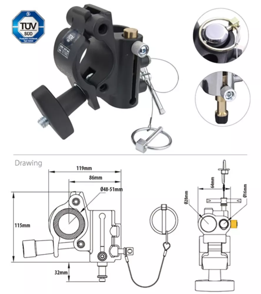 KUPO kcp-844b Coupler Clamp