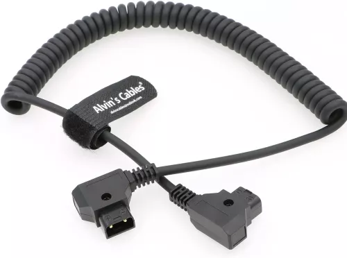D-tap Extension Cable Coiled Male To Female  30-100cm