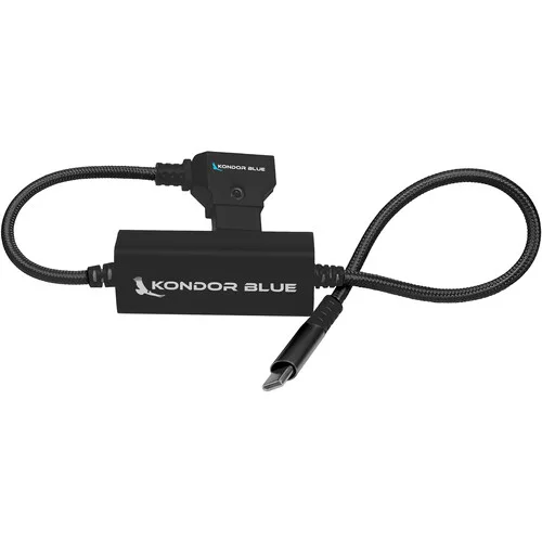 Kondor Blue D-Tap to USB-C Power Delivery Cable for Mirrorless Cameras  45cm