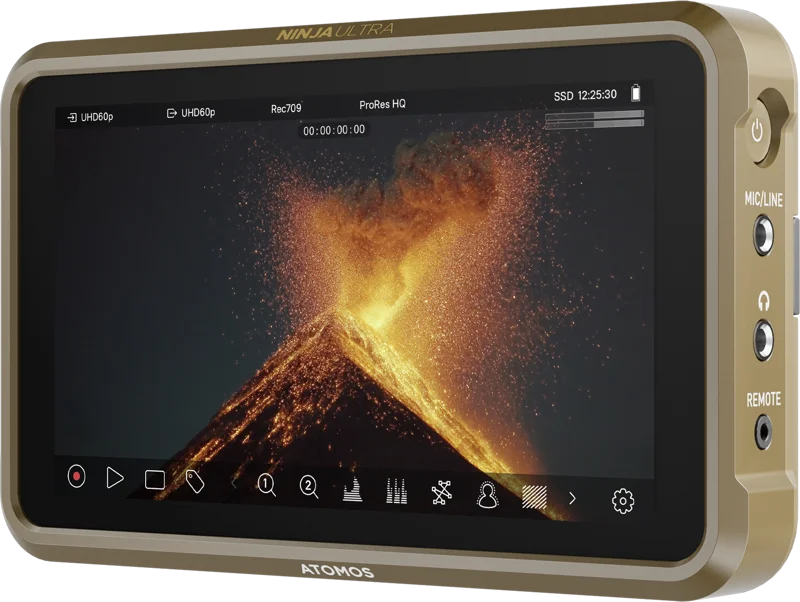 Ninja Ultra, 5-inch, 1000nit HDR monitor-recorder for mirrorless and cinematic cameras