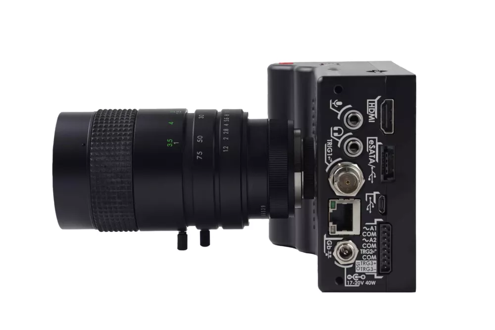 Chronos 1.4 High Speed Camera, Vintage Camera Zoom Lens 18-108/2.5 JAPAN LENS, Computar 12,5-75mm f/1,2 zoom lens