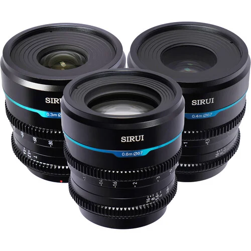Sirui Cine Lens Nightwalker S35 Kit 24/35/55mm