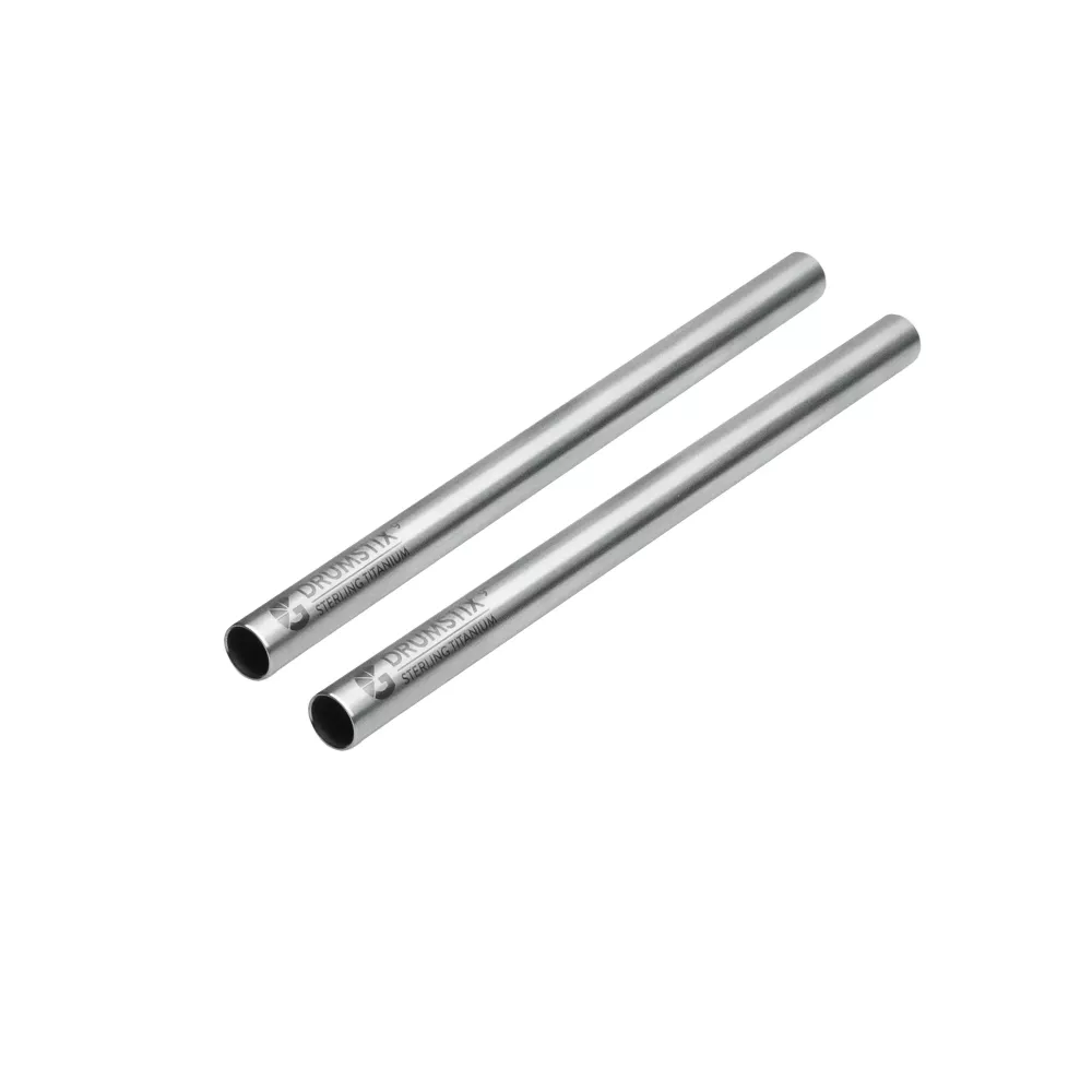 Bright Tangerine Drumstix 15mm Titanium Support Rods - 9" Pair (22.8cm)