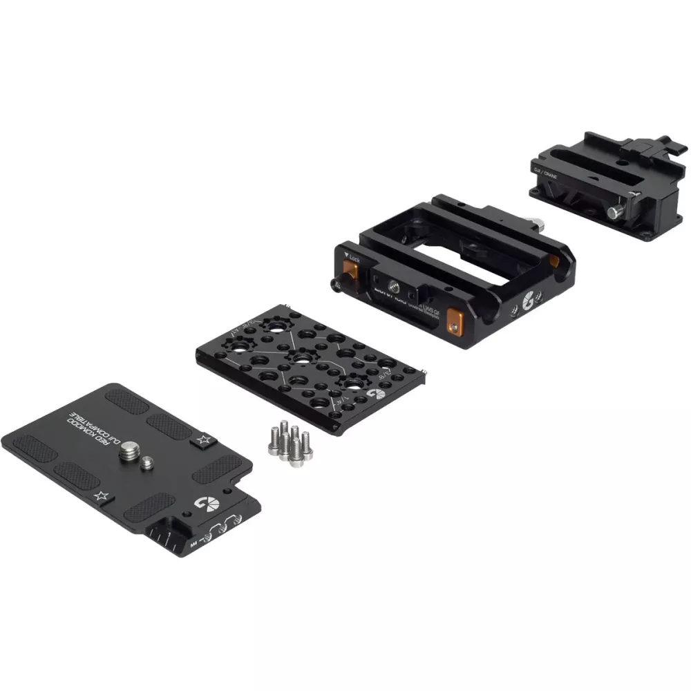 Bright Tangerine LeftField 3 QR Baseplate for RED KOMODO (DJI RS 2 & RS 3)