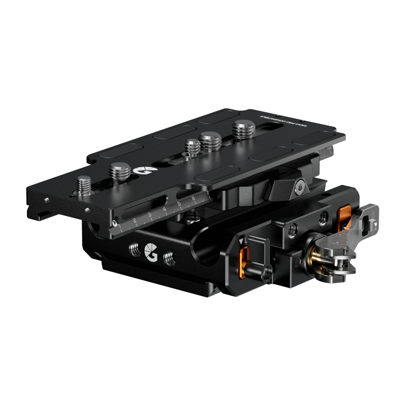 Bright Tangerine LeftField 3 QR Baseplate (Freefly Movi) for RED V-RAPTOR