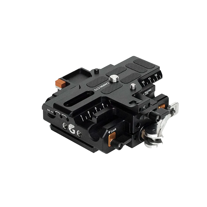 Bright Tangerine LeftField 3 Canon C70 QR Baseplate (DJI RS 2 & RS 3)