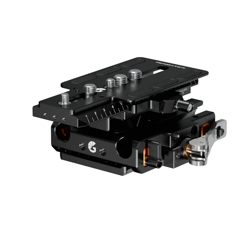 Bright Tangerine LeftField 3 QR Baseplate for RED KOMODO & KOMODO-X (DJI RS 2 & RS 3)