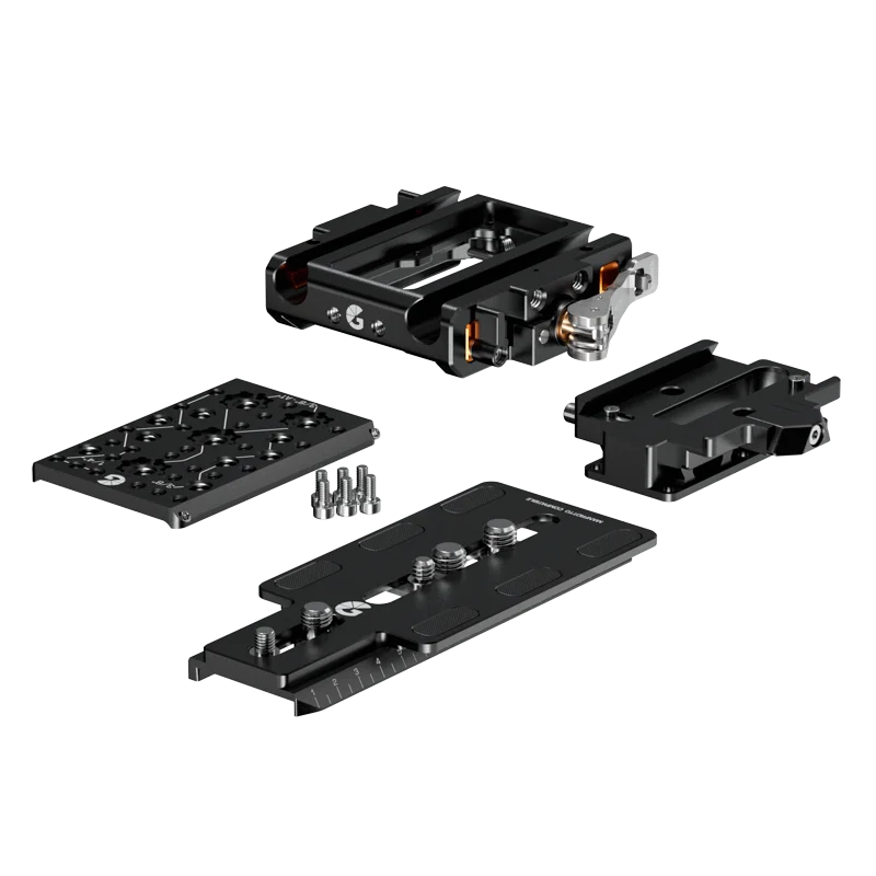 Bright Tangerine LeftField 3 QR Baseplate for RED KOMODO & KOMODO-X (DJI RS 2 & RS 3)