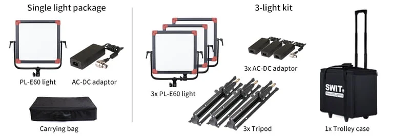 SWIT PL-E60 3Case