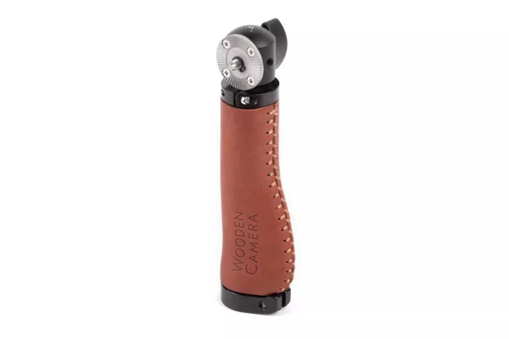 Wooden Camera Rosette Handle (Brown Leather)