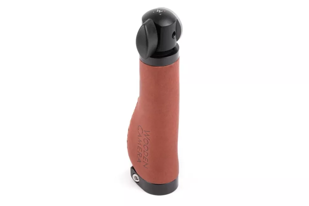 Wooden Camera Rosette Handle (Brown Leather)
