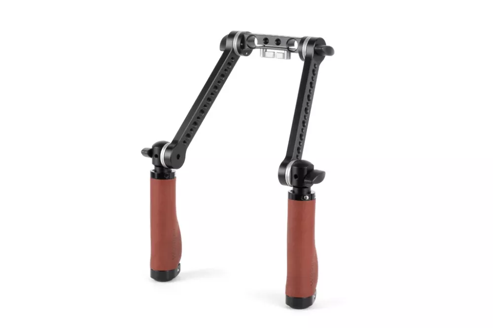 Wooden Camera Rosette Handle Kit (Brown Leather)