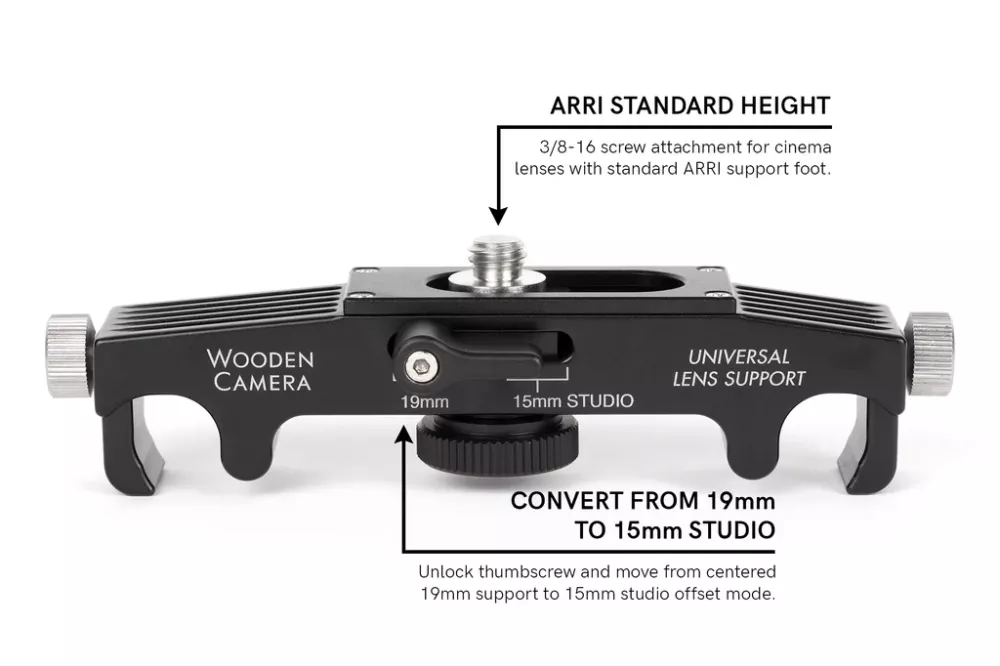 Wooden Camera Universal Lens Support (19mm/15mm Studio)