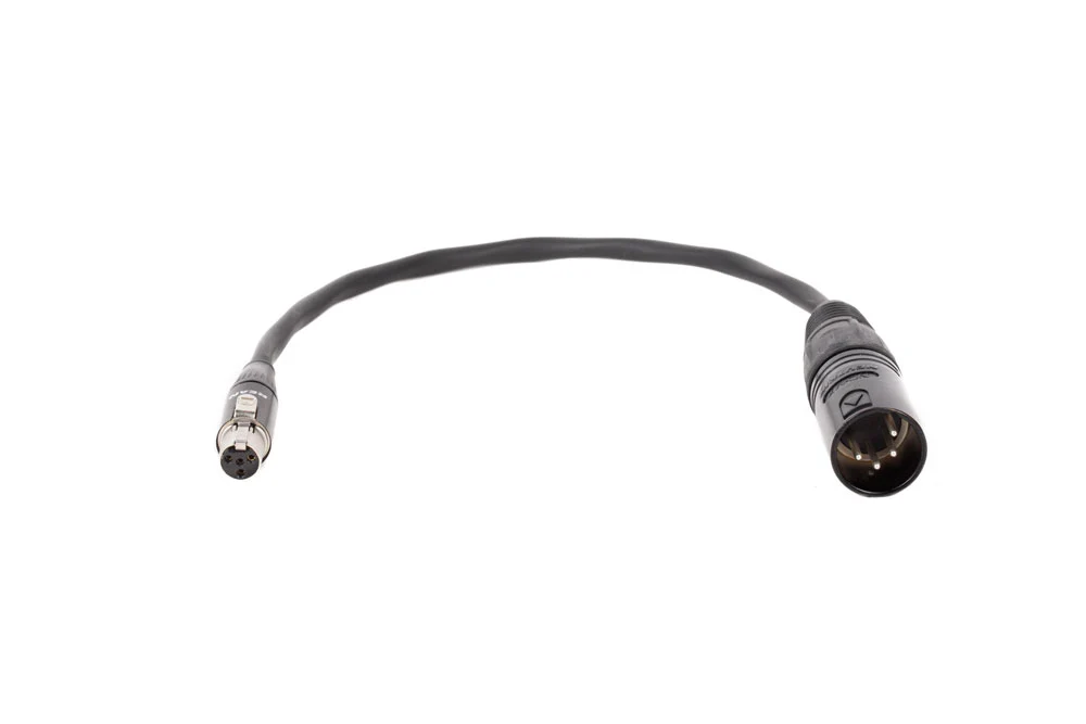 Wooden Camera Mini 4pin XLR Female to Full 4pin XLR Male