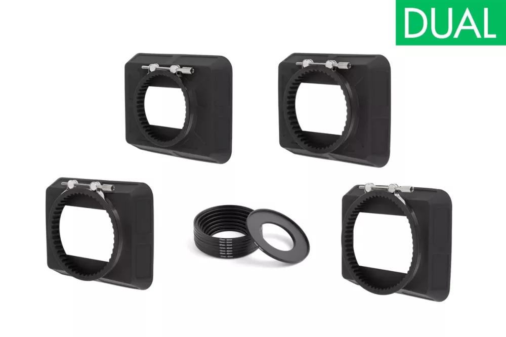 Wooden Camera Zip Box Double 4x5.65 Kit (80-115mm, Adapter Rings)