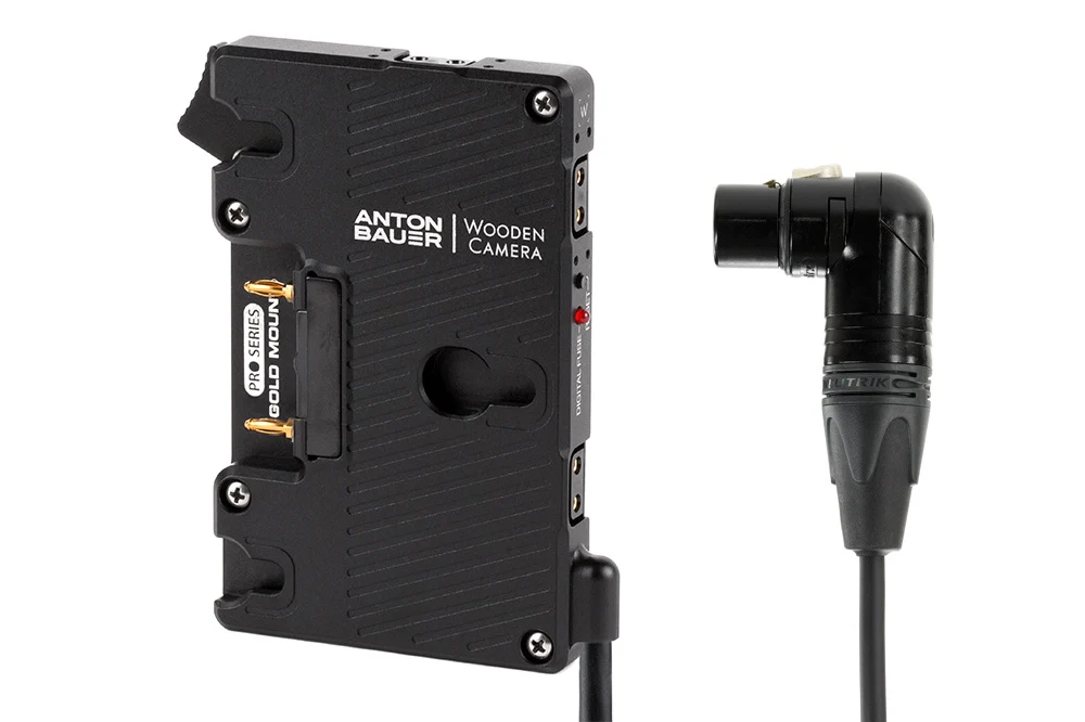 Wooden Camera Pro Gold Mount (4pin XLR Right Angle)