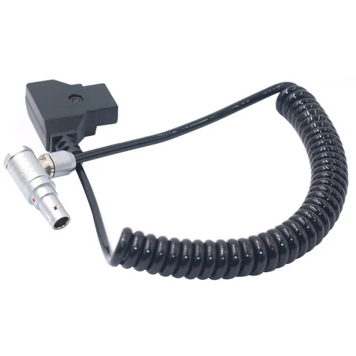 D-tap to 2-pin Angle Lemo Female DC Coiled  Power Cable 50-150cm For Teradek ,z-cam