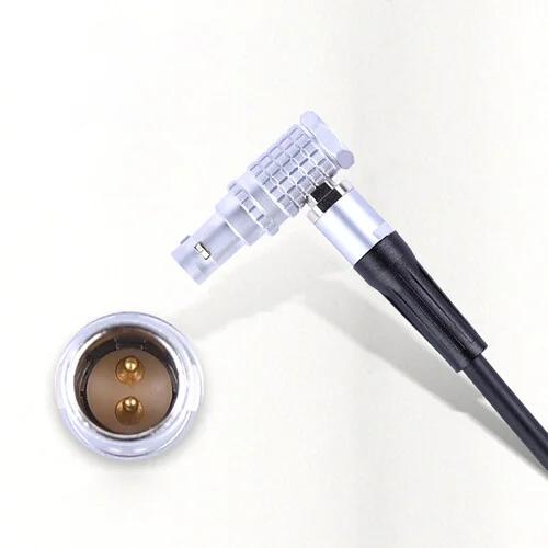 D-tap to 2-pin Angle Lemo Female DC Coiled  Power Cable 50-150cm For Teradek ,z-cam
