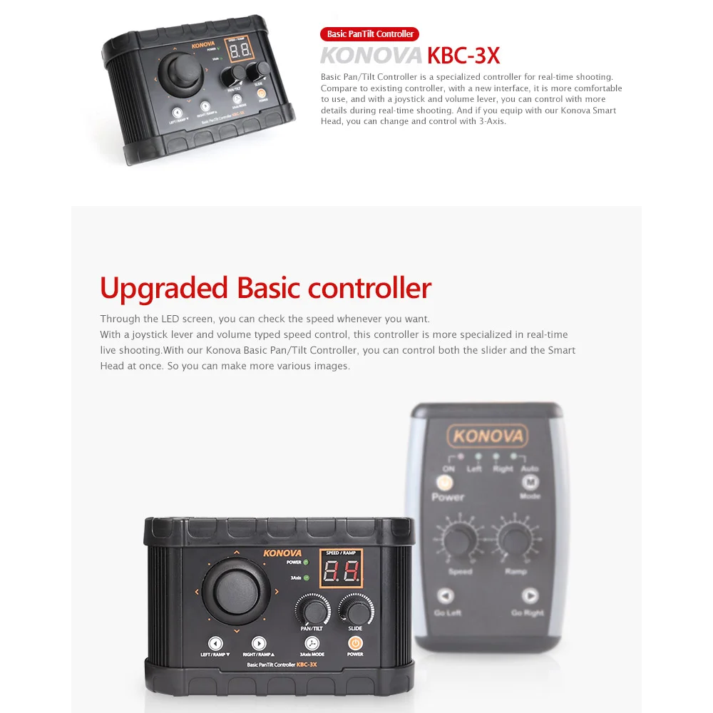 Panorointi-kallistusohjainpaketti/Konova Basic Pantilt Timelapse Controller Kit