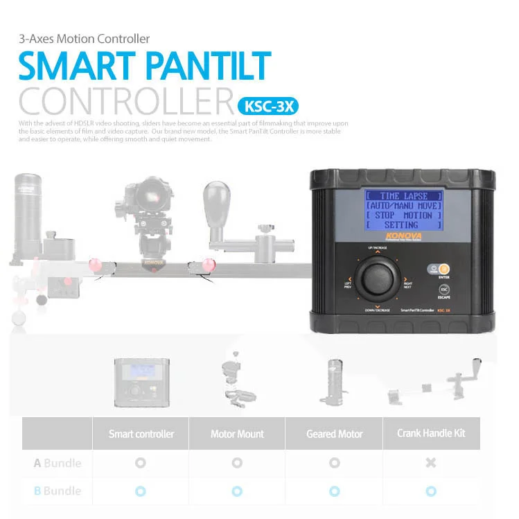 Konova Smart Motion Pan Tilt Timelapse-ohjain