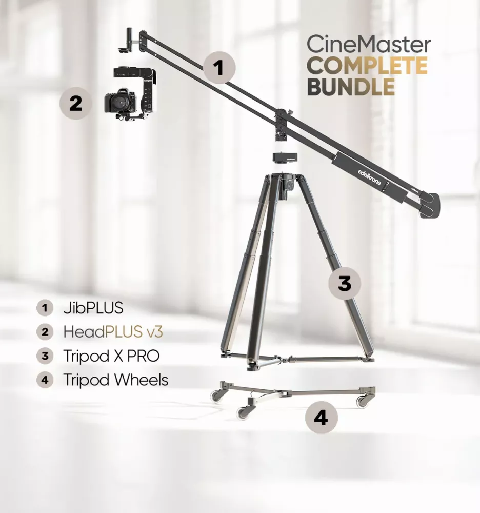Edelkrone Jibplus Headplus V3 CineMaster Bundle