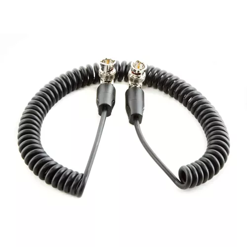 SHAPE 10" Coil SDI Cable BNC 90 Degree Connectors