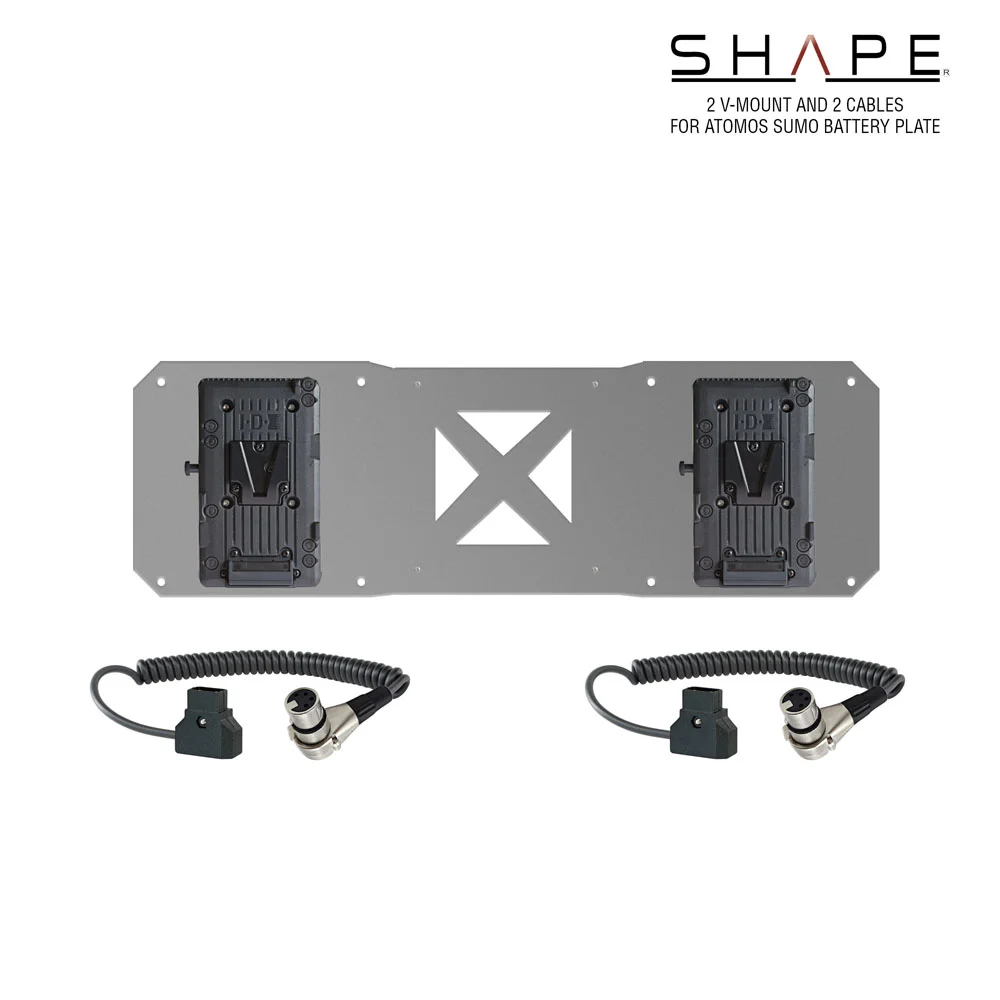 SHAPE 2 x V-Mount Plates & D-Tap Cables for Atomos Sumo