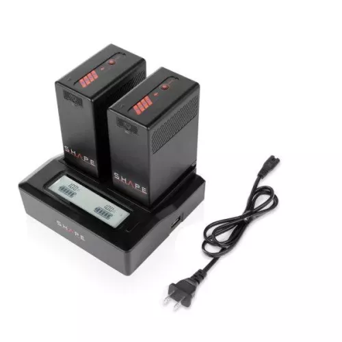 SHAPE BP-U65 Batteries with Dual LCD Charger for Sony