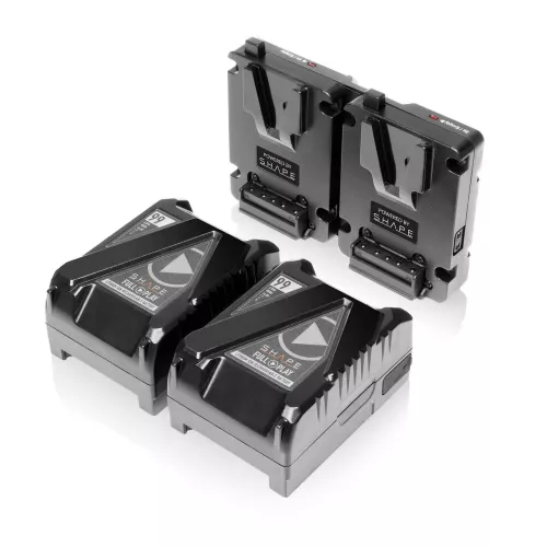 SHAPE 2x Mini V-Mount 99WH Batteries + Dual V-Mount Hot Swap Plate
