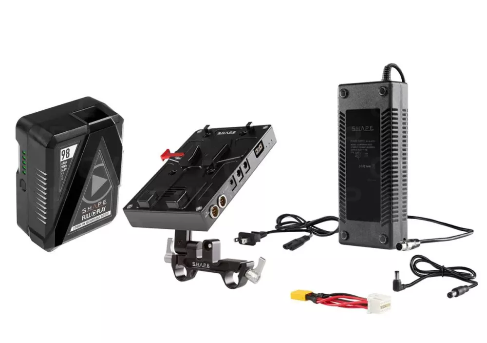 SHAPE 98Wh Battery Kit D-Box Camera Power and Charger for Blackmagic Ursa Mini/Pro