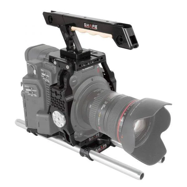 SHAPE Cage with Baseplate, Top Handle & 15mm LWS Rods for Canon EOS C200