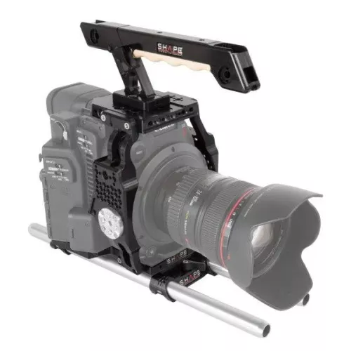 SHAPE Cage with Baseplate, Top Handle & 15mm LWS Rods for Canon EOS C200