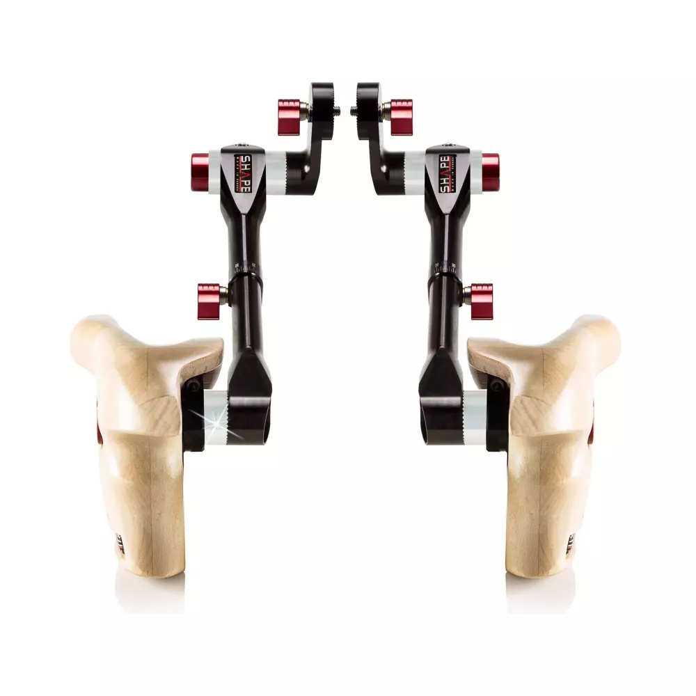 SHAPE Double Telescopic Wooden Handles mwith Arri Rosette
