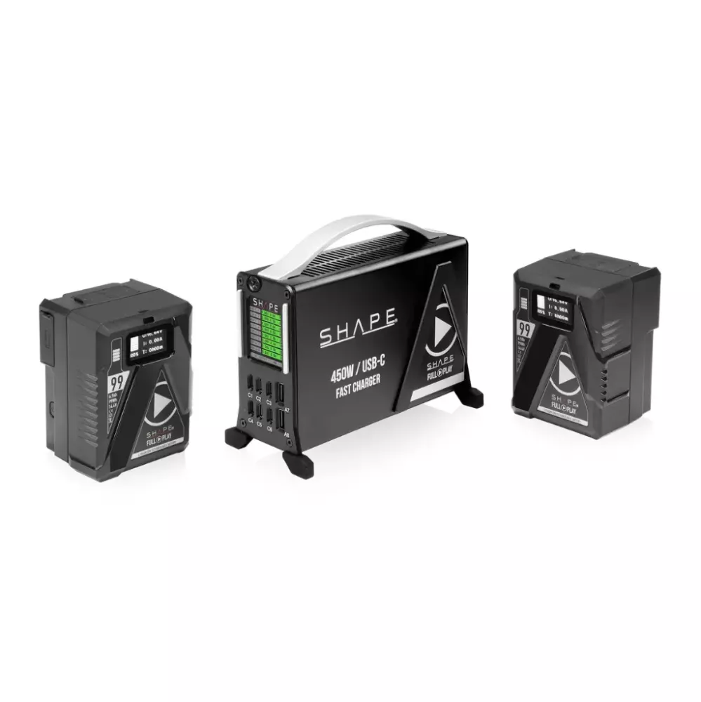 SHAPE KIT USB-C FAST CHARGER 2x Mini V-Mount 99Wh BATTERY
