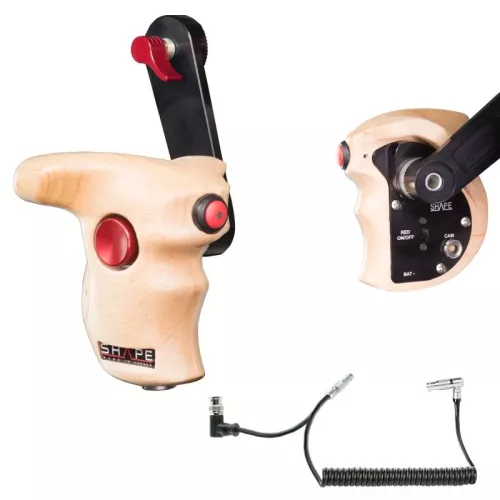 SHAPE Stop & Start Handle Grip with Wood ARRI Rosette for RED Camera