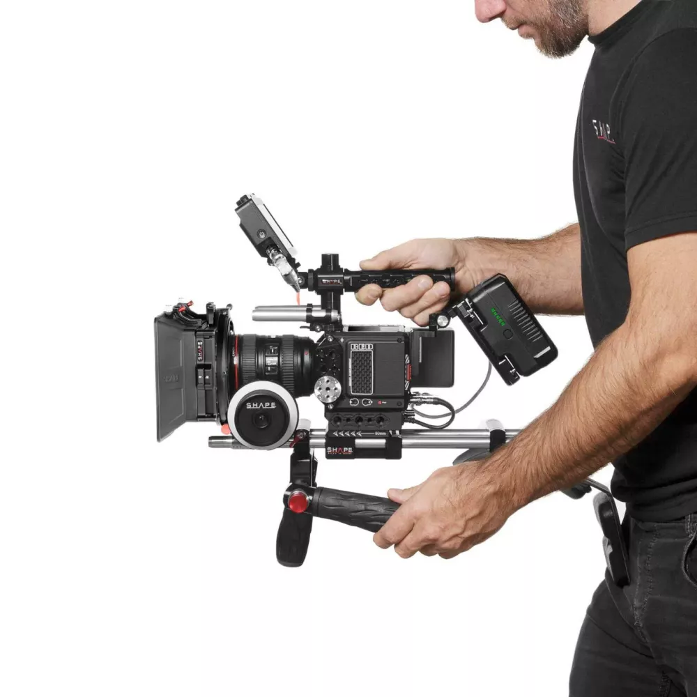 SHAPE RED Komodo shoulder mount with Matte Box and Follow Focus
