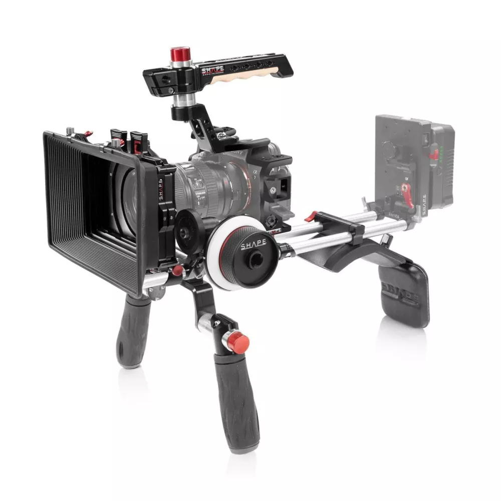 SHAPE Sony A7S3, A7 IV Shoulder Mount with Matte Box and Follow Focus