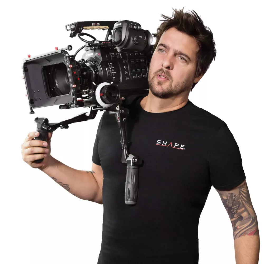 SHAPE Telescopic Black Handle Arri Rosette