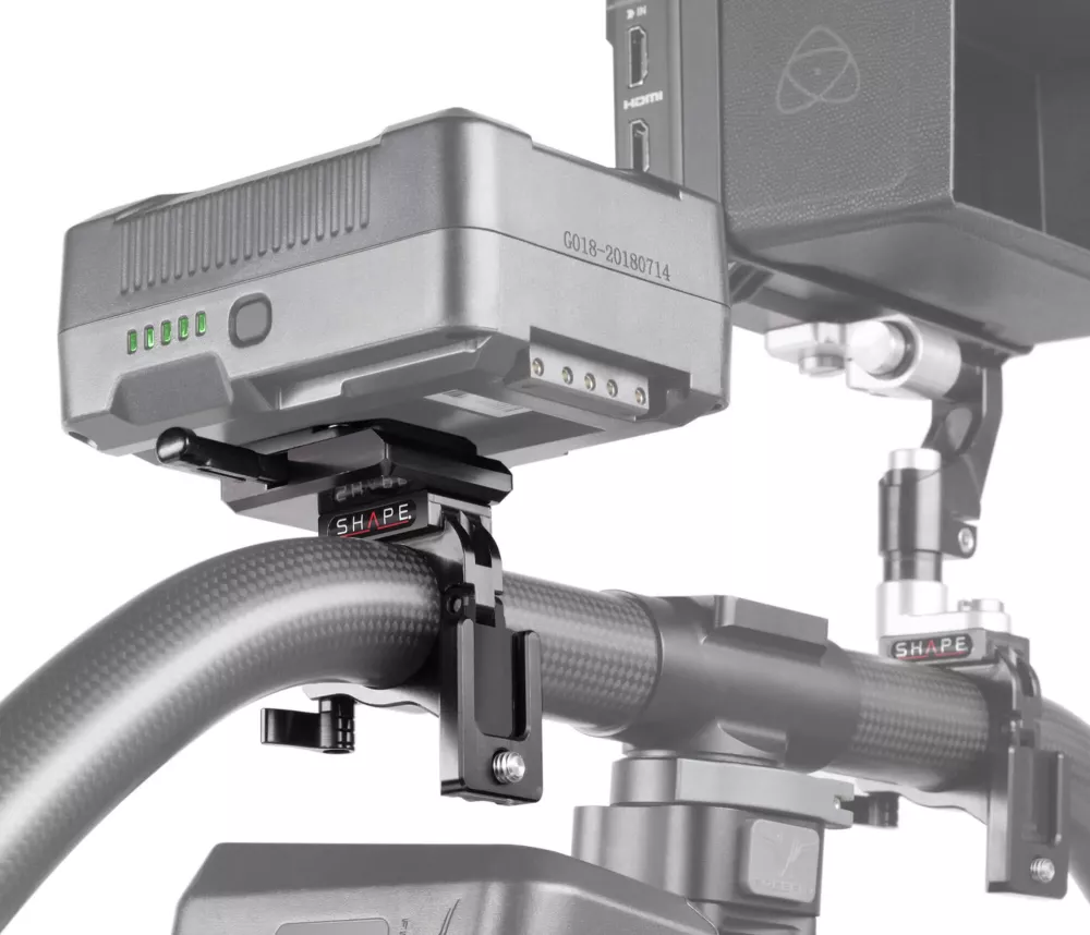 SHAPE V-MOUNT BATTERY DOCK CLAMP FOR 25MM GIMBAL HANDLEBAR