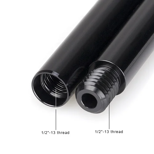 Black Metal 15mm Rod with  (7") 17.8cm