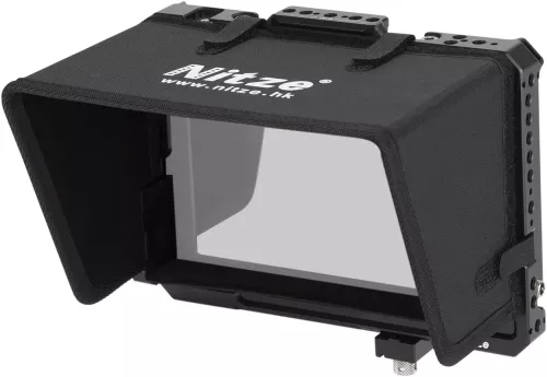Nitze Cage for Blackmagic Design Video Assist 7" 12G Monitor with Sunhood JT-B02B