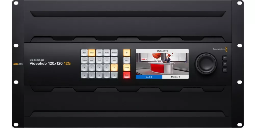 Blackmagic Design Videohub 80x80 12G Zero-Latency Video Router