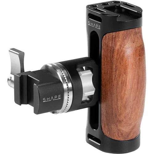 SHAPE Universal Pivoting Side Wooden Handgrip NATO Clamp with ARRI Rosette