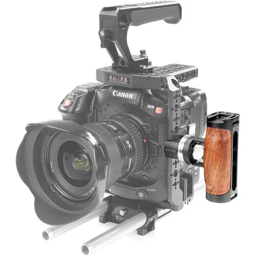 SHAPE Universal Pivoting Side Wooden Handgrip NATO Clamp with ARRI Rosette