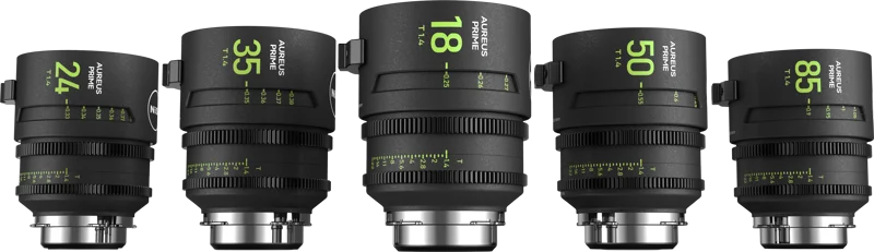 NiSi AUREUS PRIME T1.4 Cinema 5-Lens Kit (ARRI PL)