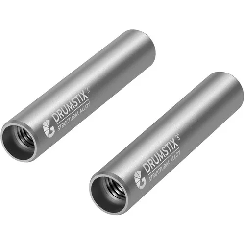 Bright Tangerine Drumstix Structural Alloy Threaded 15mm Rod  Pair - 3" (7.6cm)