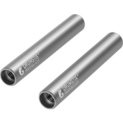 Bright Tangerine Drumstix Structural Alloy Threaded 15mm Rod  Pair - 4" (10.2cm)