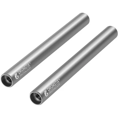 Bright Tangerine Drumstix Structural Alloy Threaded 15mm Rod  Pair - 6" (15.2cm)
