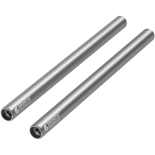 Bright Tangerine Drumstix Structural Alloy Threaded 15mm Rod  Pair - 9" (22.8cm)